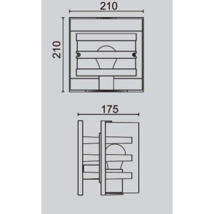Настенный светильник уличный  1838L Gr